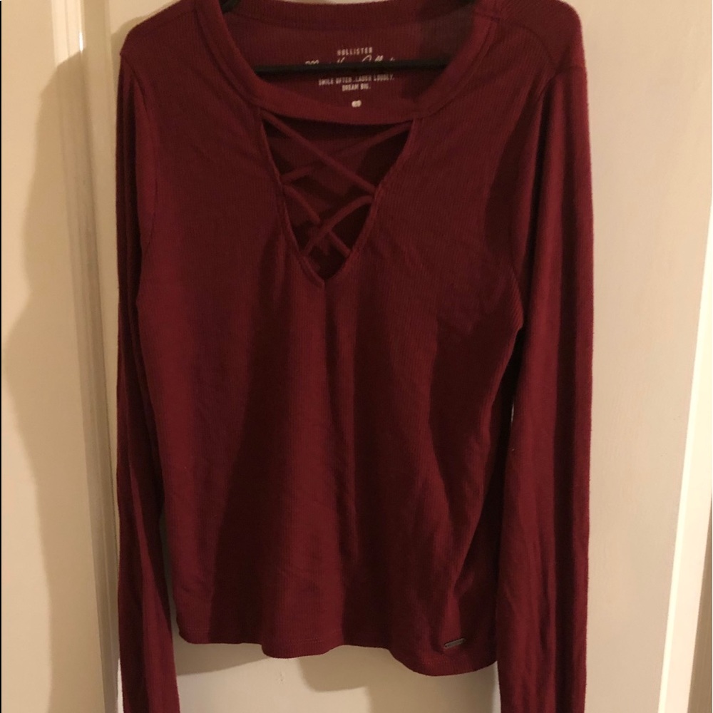 Hollister Crisscross Long Sleeve Shirt